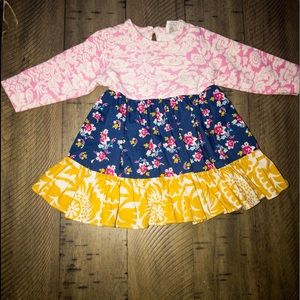 Ricrac and Ruffles Dress 0/3M EEUC